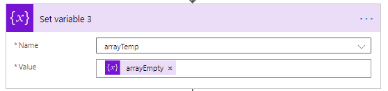 set variable array 