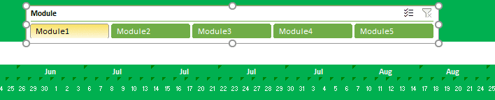 slicer grafica de gantt dinámica