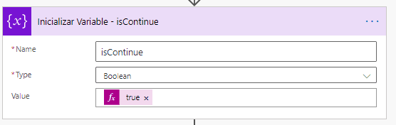 variable booleano Power Automate