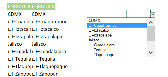 validación de datos Excel multinivel 2