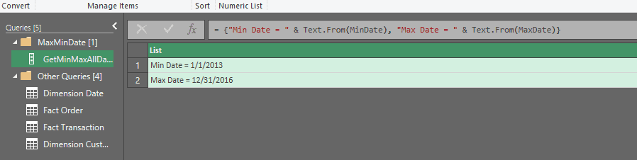fechas mínimas y máximas en Power Query 1