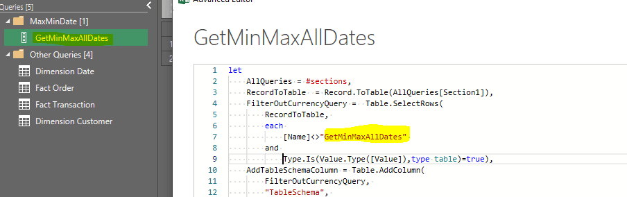 fechas mínimas y máximas en Power Query 2