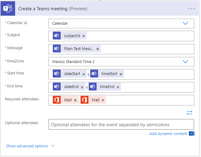 flujo meetings teams power automate 3