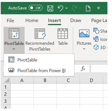 novedad Excel 2020 Tabla dinámica BI