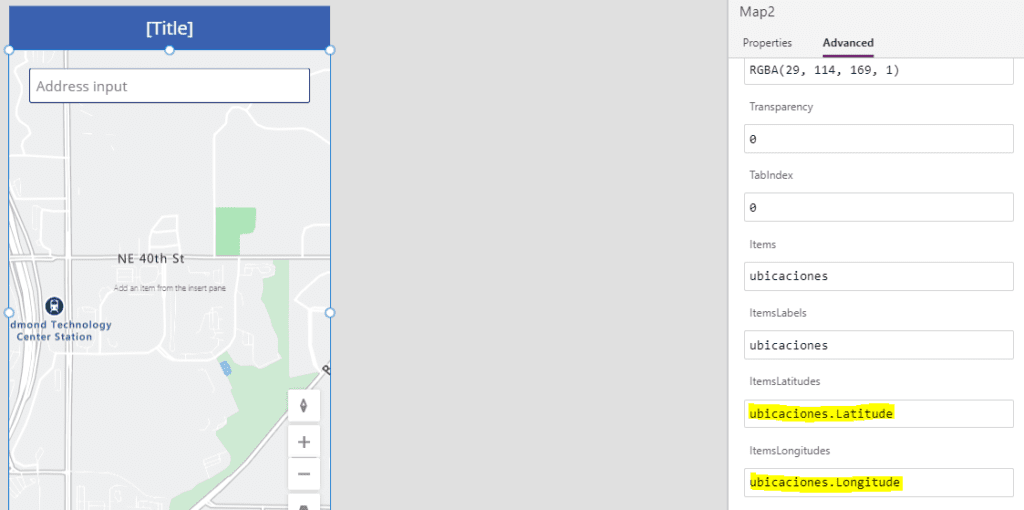mapas Power Apps 4
