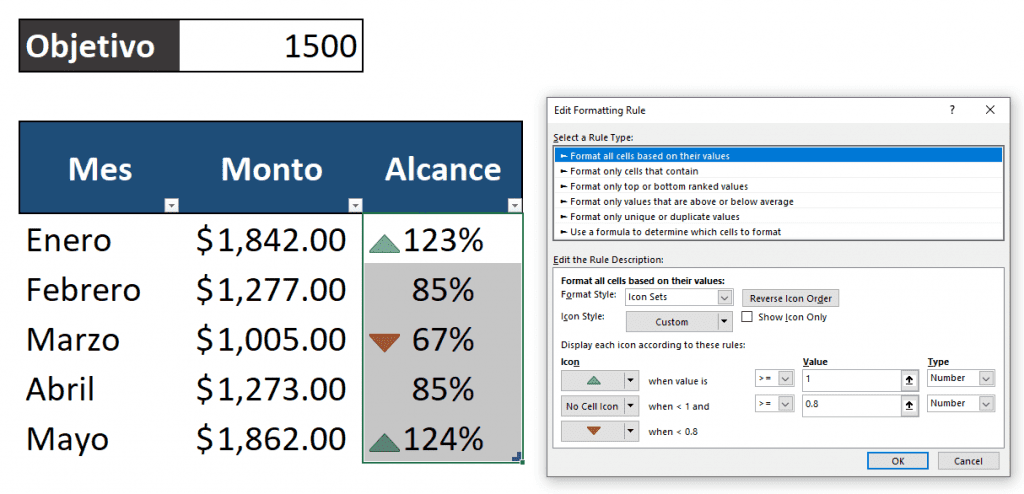 Excel formato condicional 2