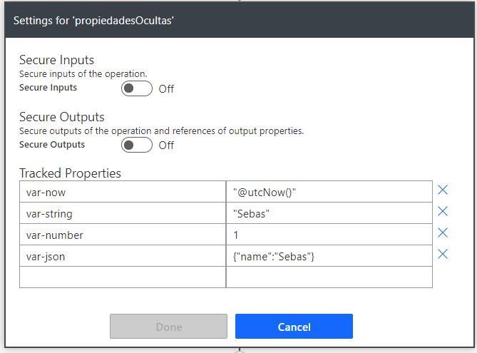 Power Automate propiedades rastreadas 1