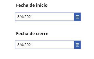 Powerapps filtrar rangos fechas