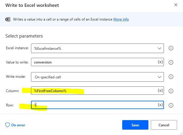 Power Automate Desktop Excel 6