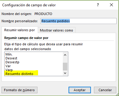 TRUCO EXCEL: RECUENTO DISTINTO CON TABLA DINÁMICA