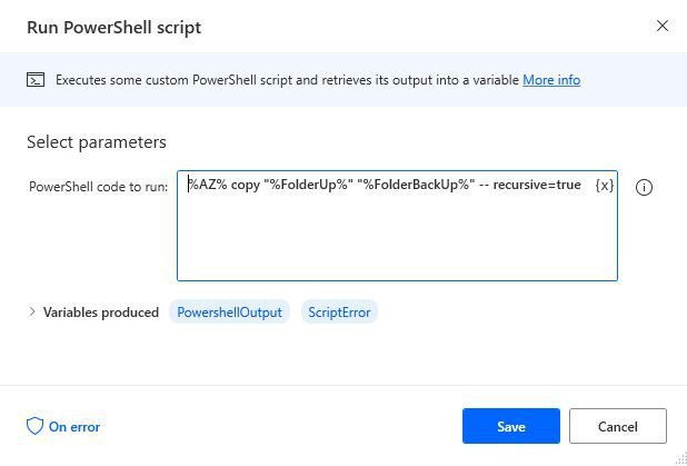 azure blob power automate desktop 3