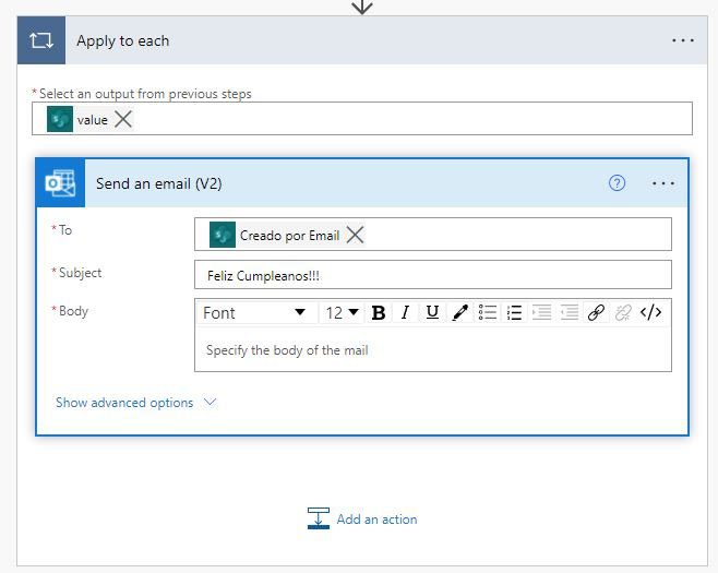 Power Automate programar correo 2